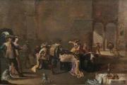 Jacob Duck Soldiers inspecting coffers oil painting